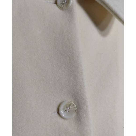 Jessica London Plus Size Woman Full Length Wool Cream Coat - Picture 6 of 14